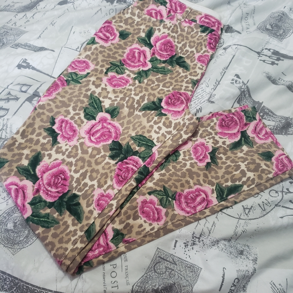 Floral Cheetah Jeggings